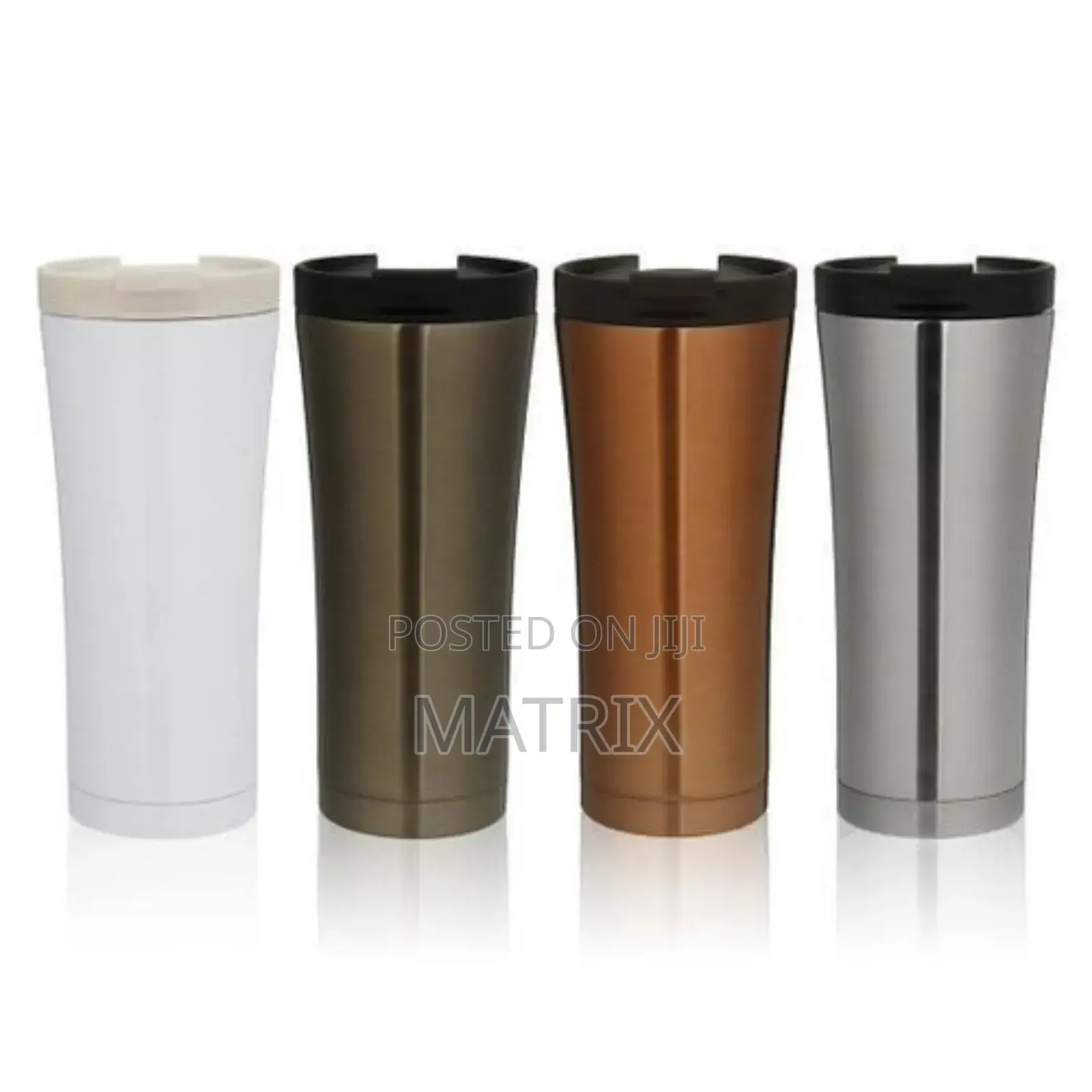 Stainless Steel Double Wall Vacuum Thermos Cup-White