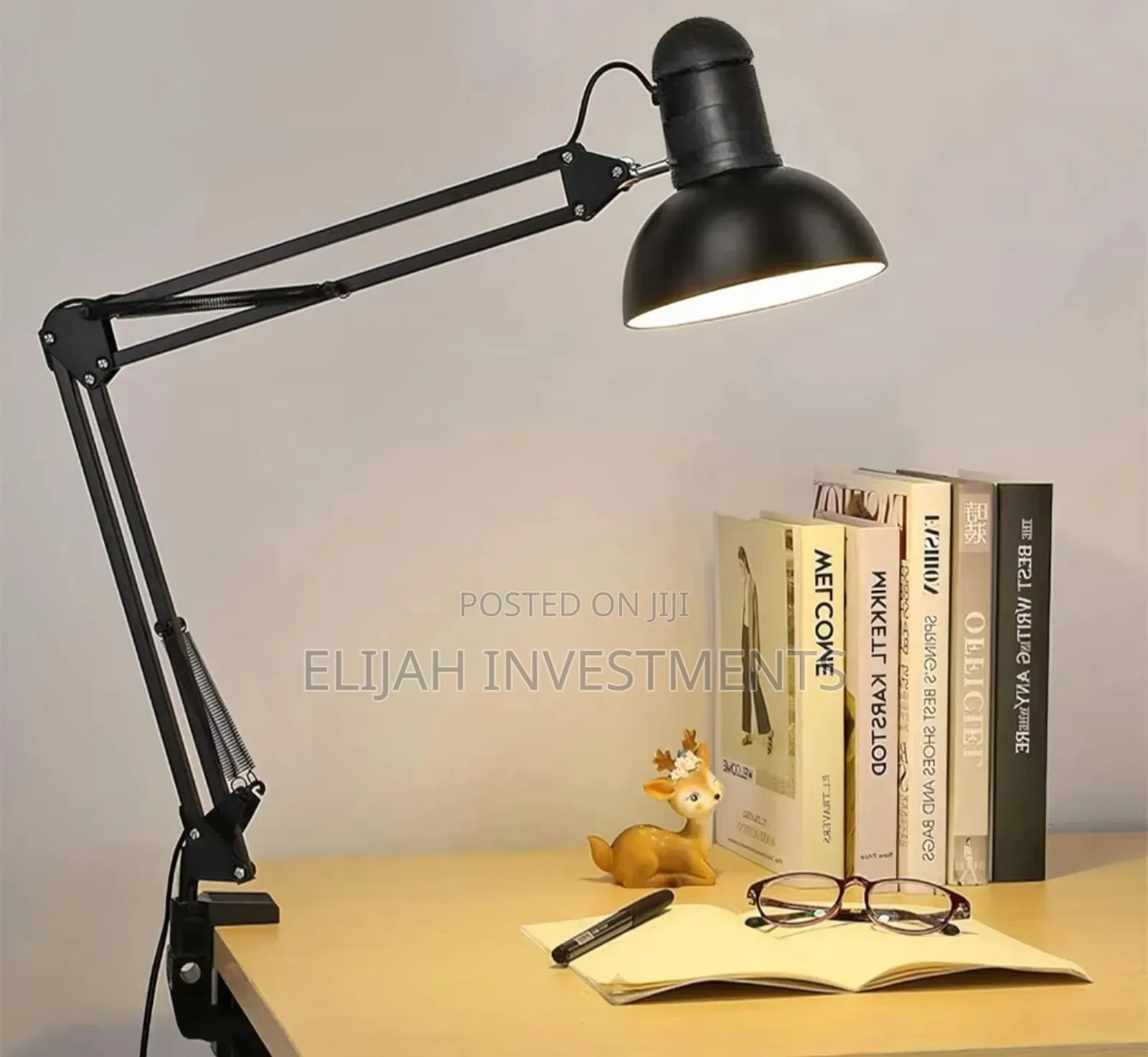Multi-Joint Desk Lamp With Metal Clamp Base