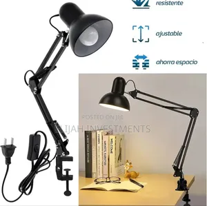 Multi-Joint Desk Lamp With Metal Clamp Base