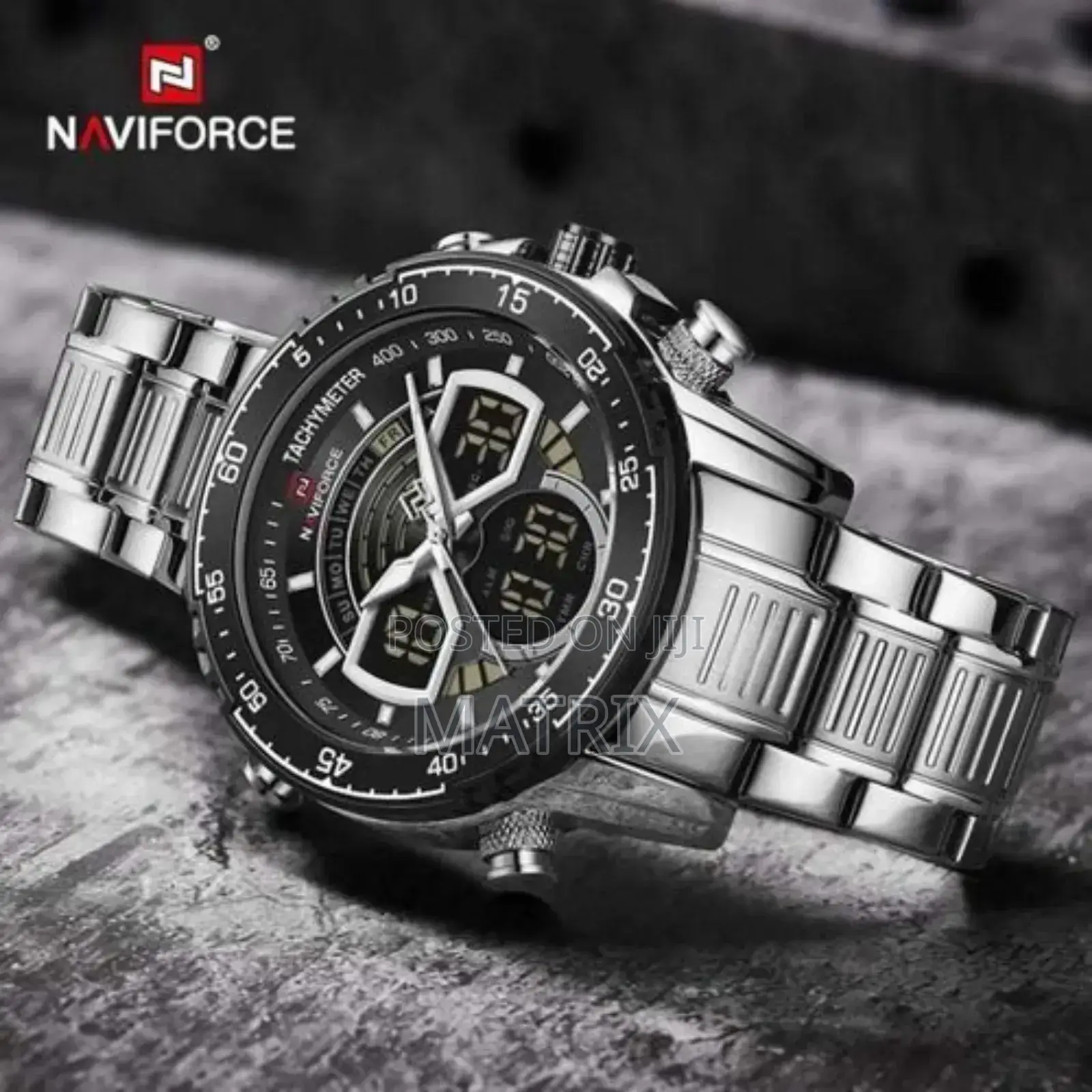 Naviforce Stainless Steel Waterproof Mens Watch