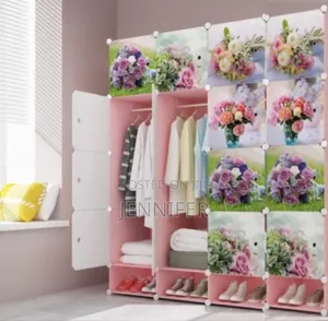 4 Column Plastic Wardrobe/Closet