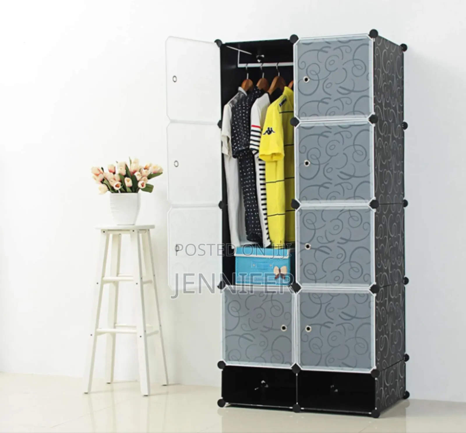 2 Column Plastic Wardrobe