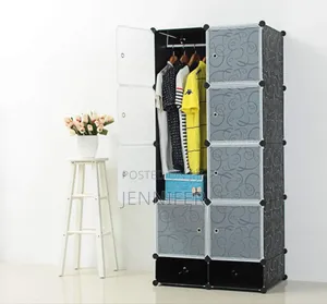 2 Column Plastic Wardrobe