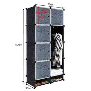 2 Column Plastic Wardrobe