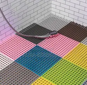 Generic 6pcs Anti-Slip Splicing PVC Bathroom Mats