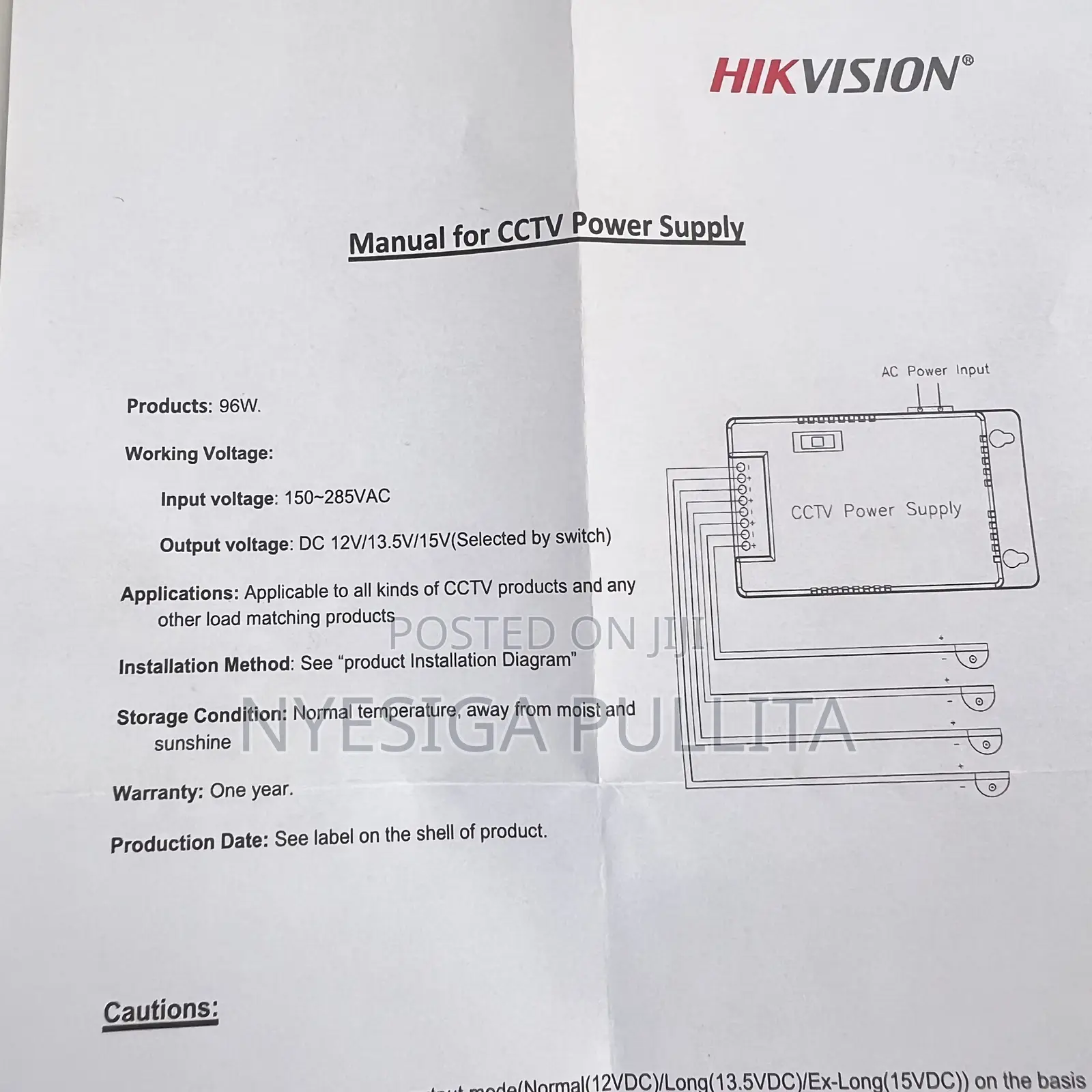Hik Power Supply 16 Channel