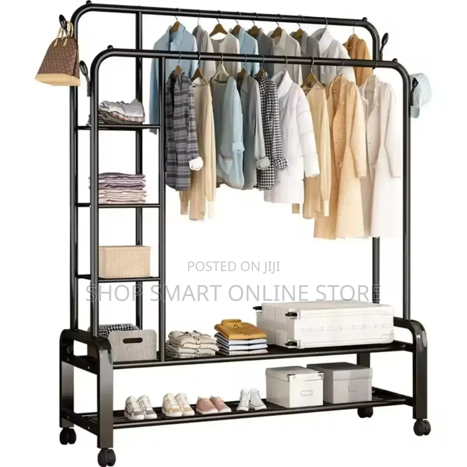 Double Pole Clothes Rack Double Pole Clothes Rack Organizer