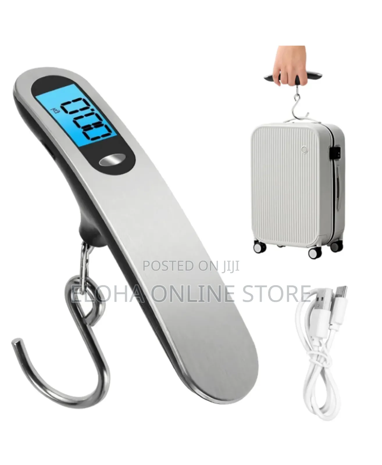Portable Digital Luggage Scale With Hook