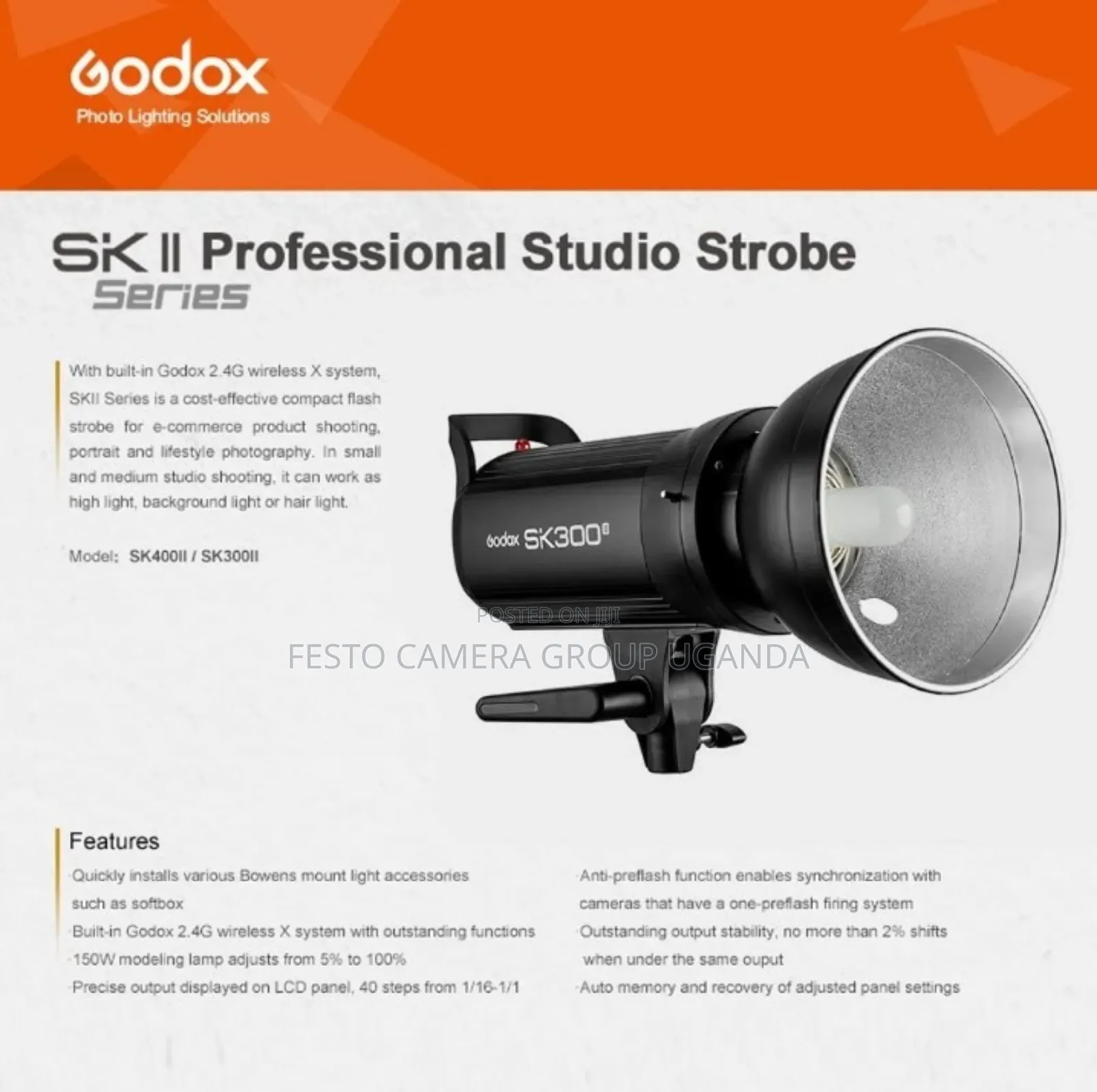 Godox Sk300ii Studio Strobe 300ws