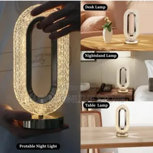 Oval Crystal Table Lamp