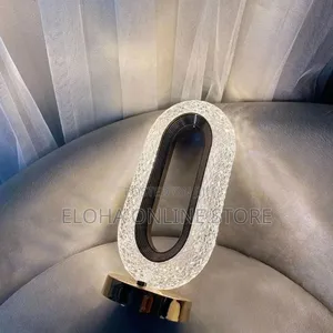 Oval Crystal Table Lamp