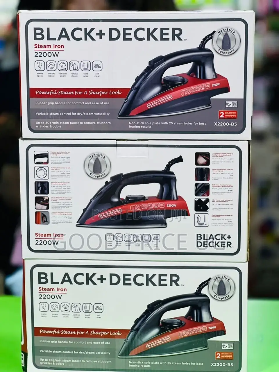 B N D Steam Iron X2200-Bs