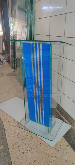 Blue Striped Design Podium