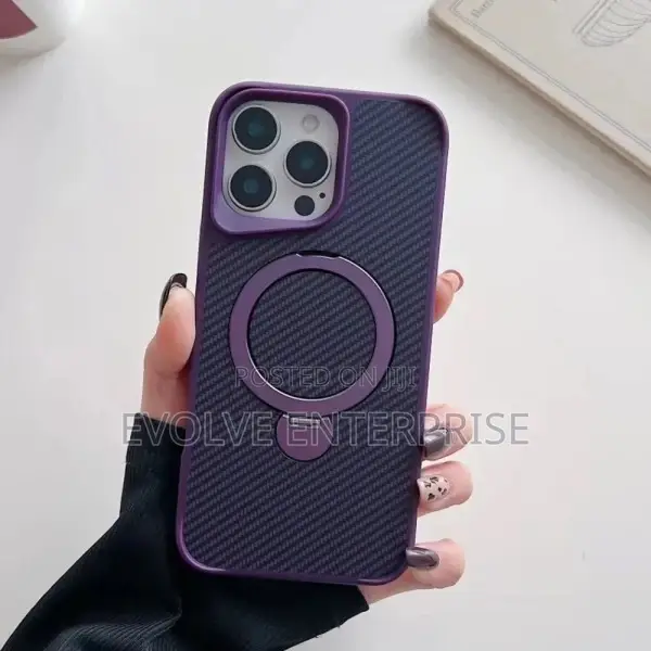 Soft Rubber Magsafe Stand Phone Case for iPhone 15 Pro Max
