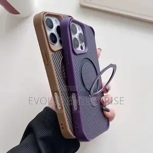 Soft Rubber Magsafe Stand Phone Case for iPhone 15 Pro Max