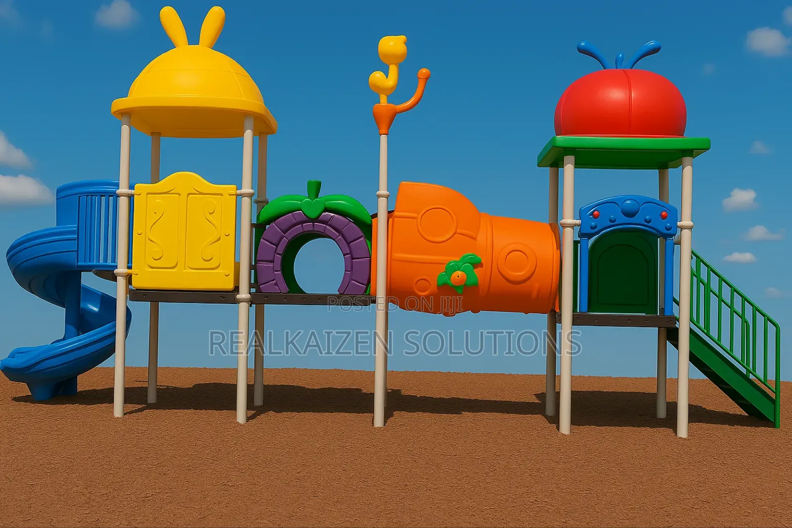 Deluxe Outdoor Playground Slide Set |Bright Colors| Big Fun!