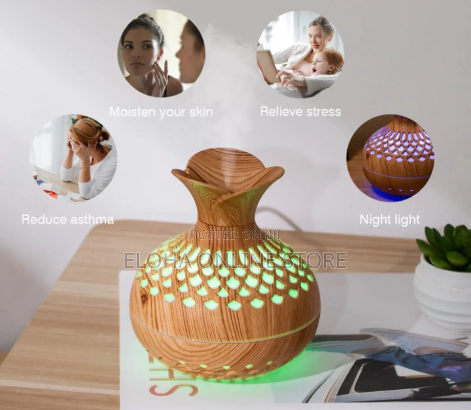 Portable Aromatherapy Humidifier Auto Shut-Off Super Quiet