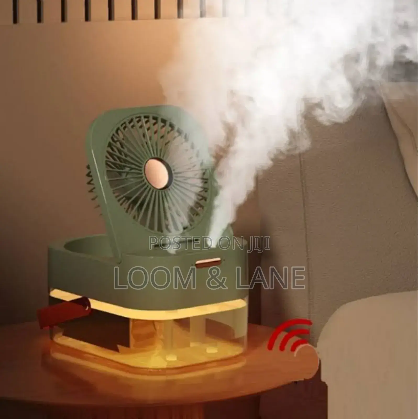 Double Spray Portable Humidifier Fan With Lamp