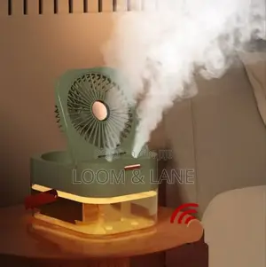Double Spray Portable Humidifier Fan With Lamp