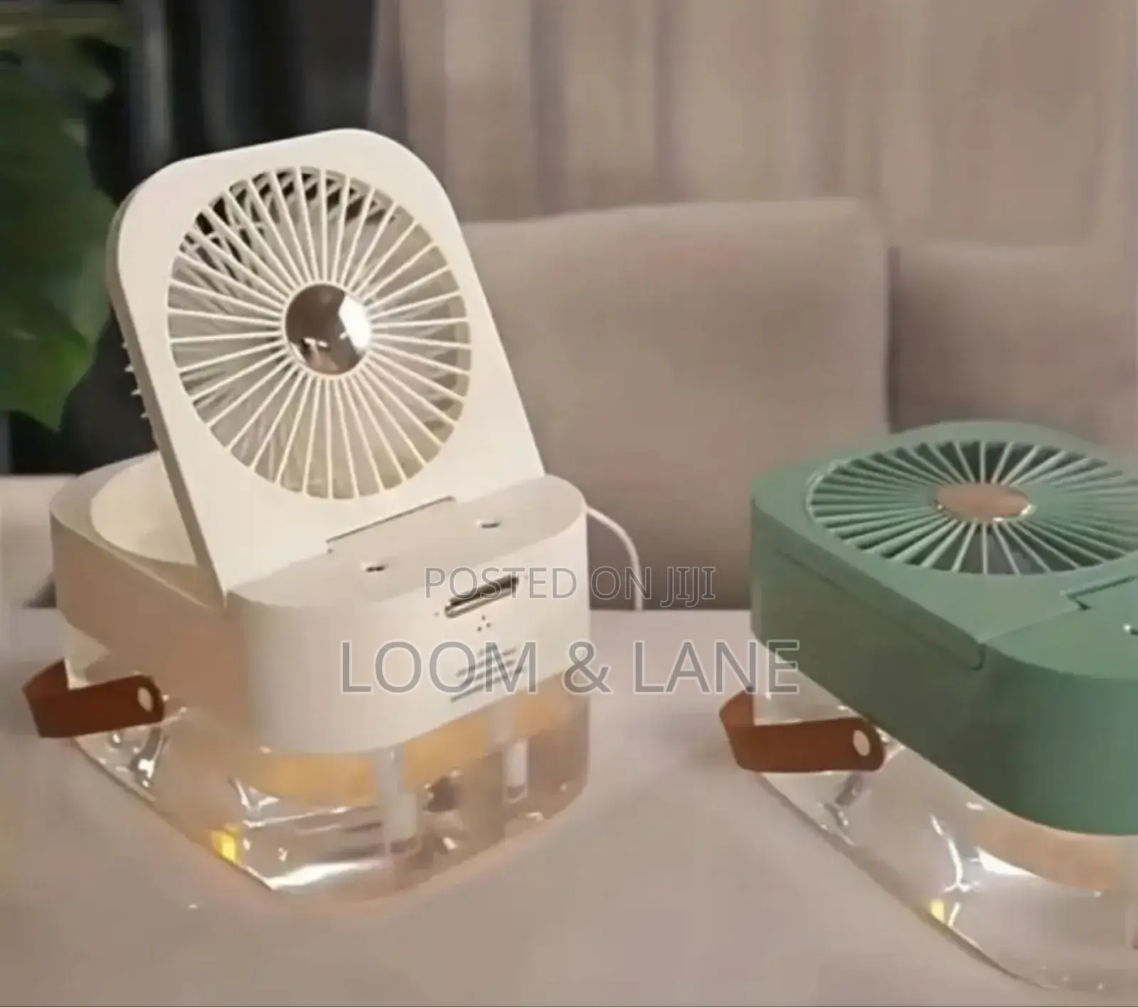 Double Spray Portable Humidifier Fan With Lamp