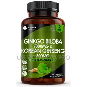 New Leaf Ginkgo Biloba Korean Ginseng Tablets 2 Month Supply