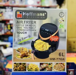 Hoffmans 6l Air Fryer With Touch Hm-776a - Black