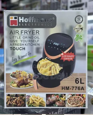 Hoffmans 6l Air Fryer With Touch Hm-776a - Black