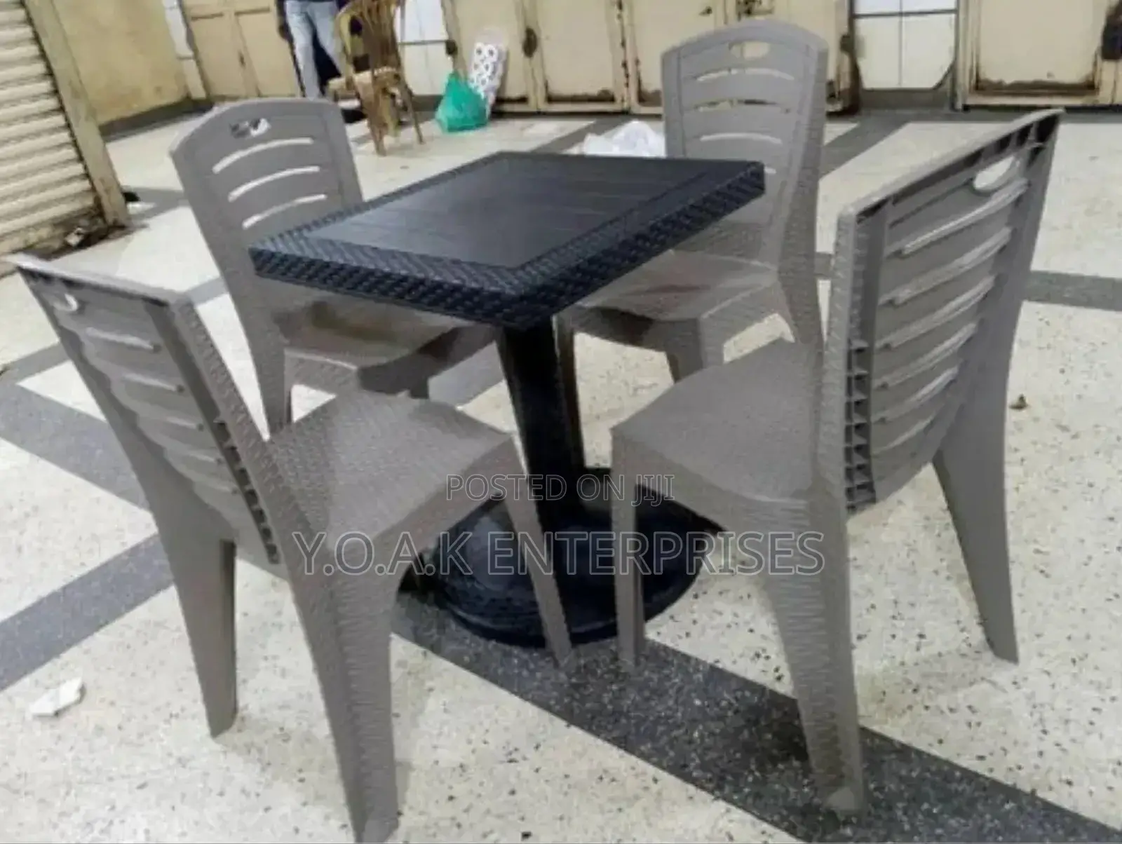 Plastic Table Set With Four Chairs