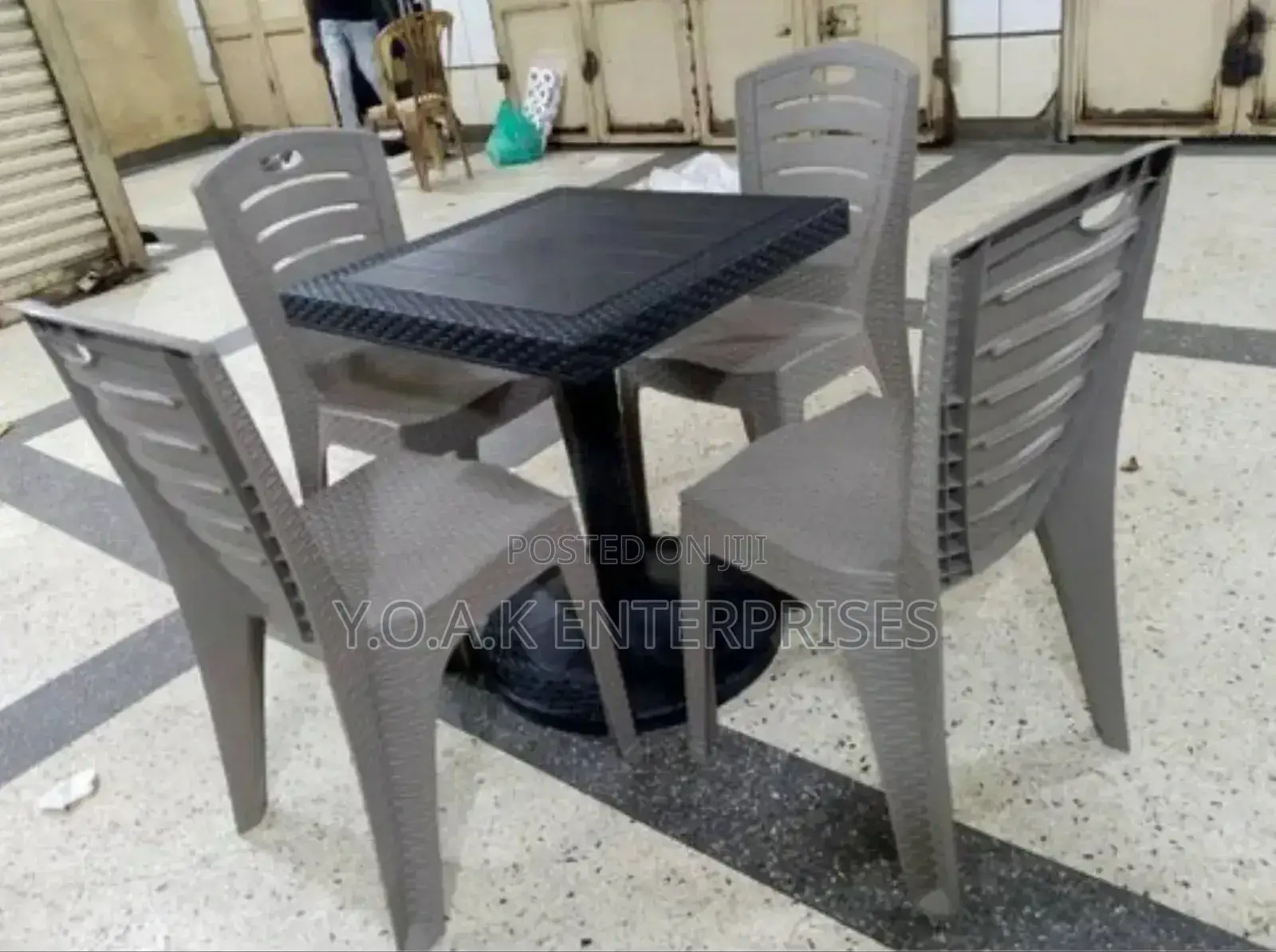 Plastic Table Set With Four Chairs