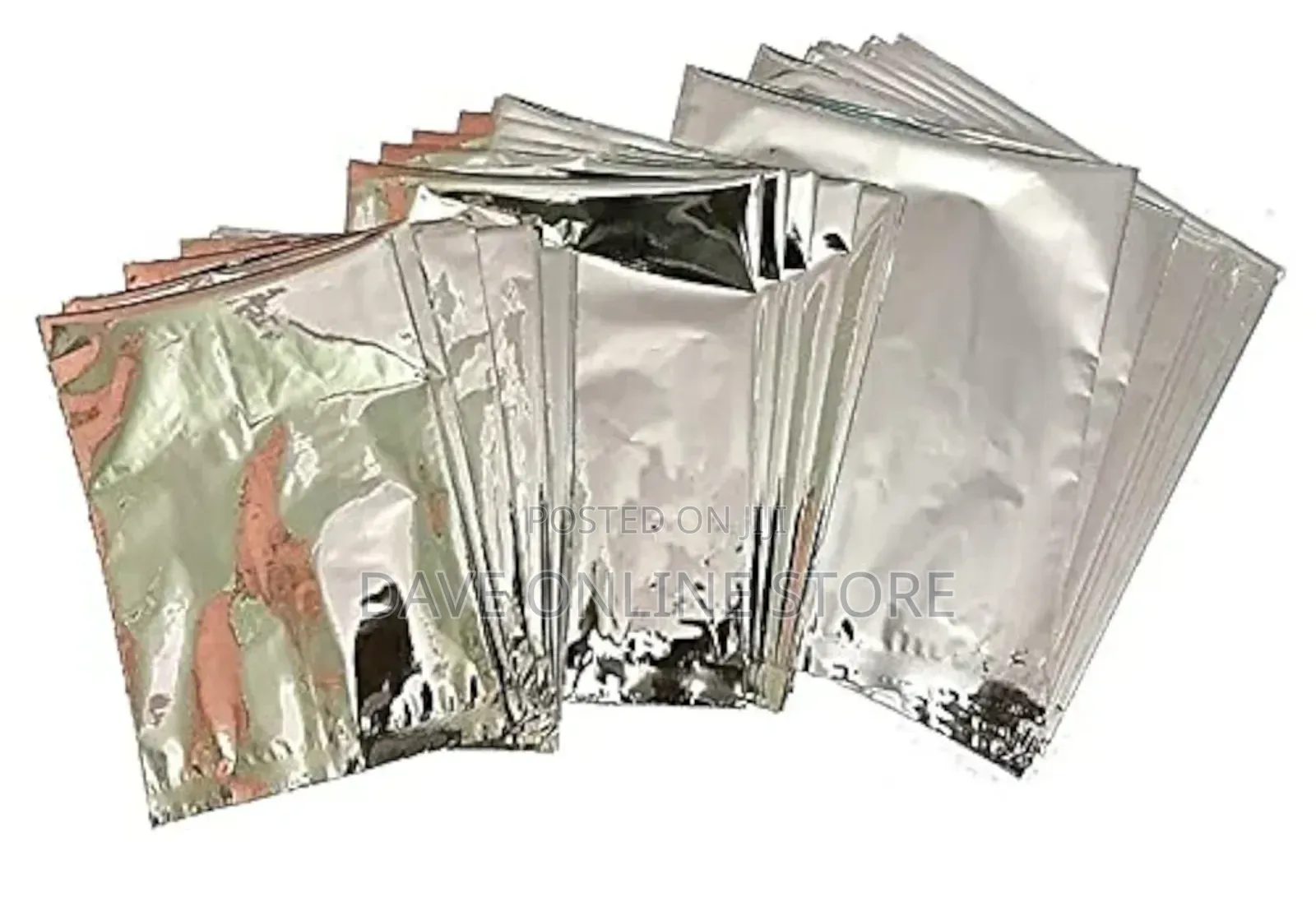 13cm by 13cm Aluminium Silver Foil Pouches Bags 100pcs
