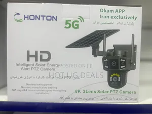 Security Cctv Camera Powered By Solar Energy With 3 Lenses