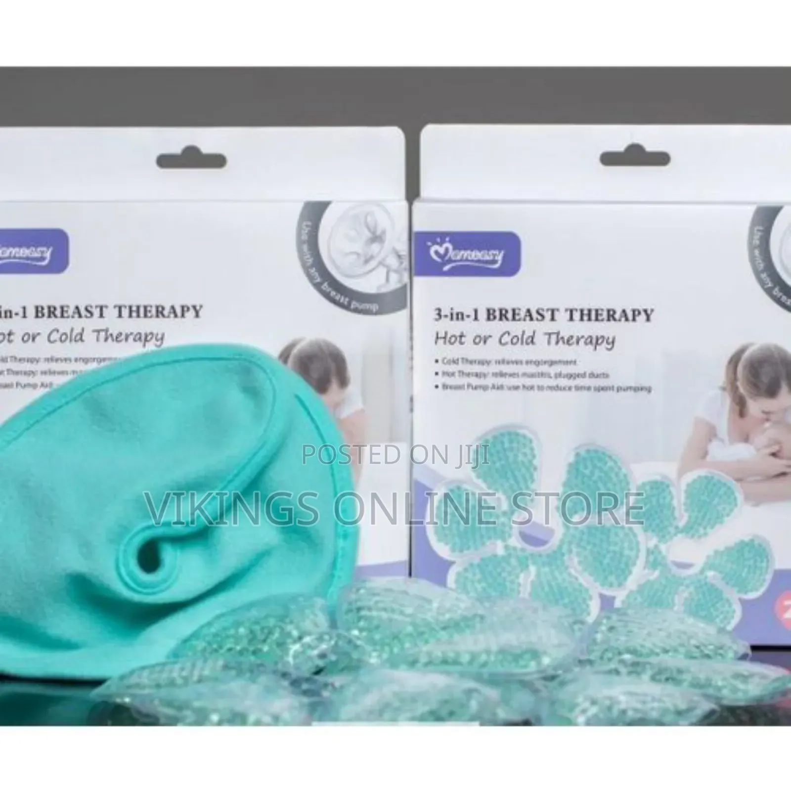 Mom Easy 3in1 Breast Therapy Ice Pack Pads Hot or Cold Use