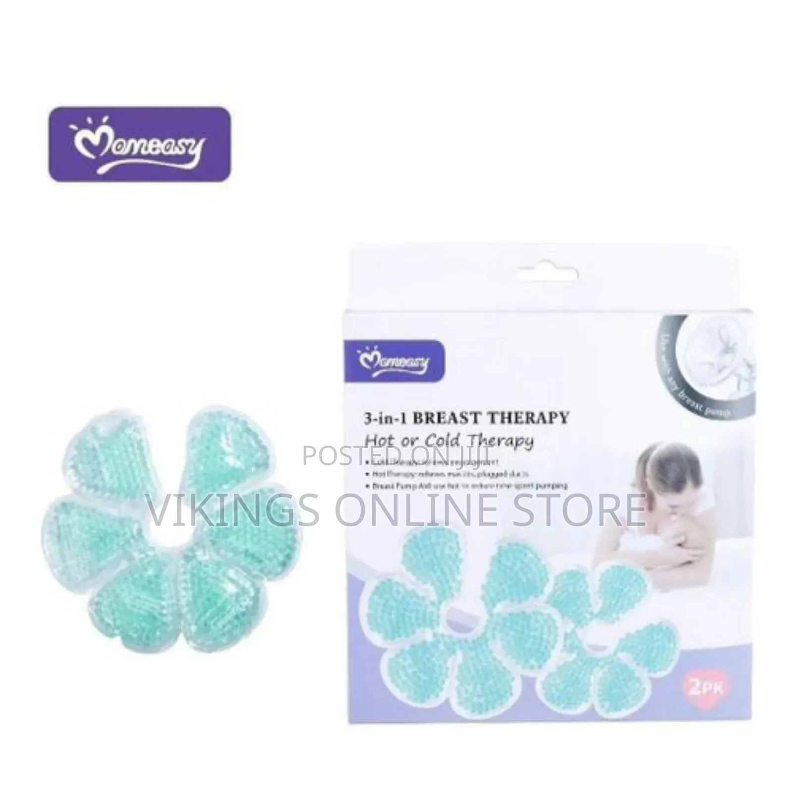 Mom Easy 3in1 Breast Therapy Ice Pack Pads Hot or Cold Use