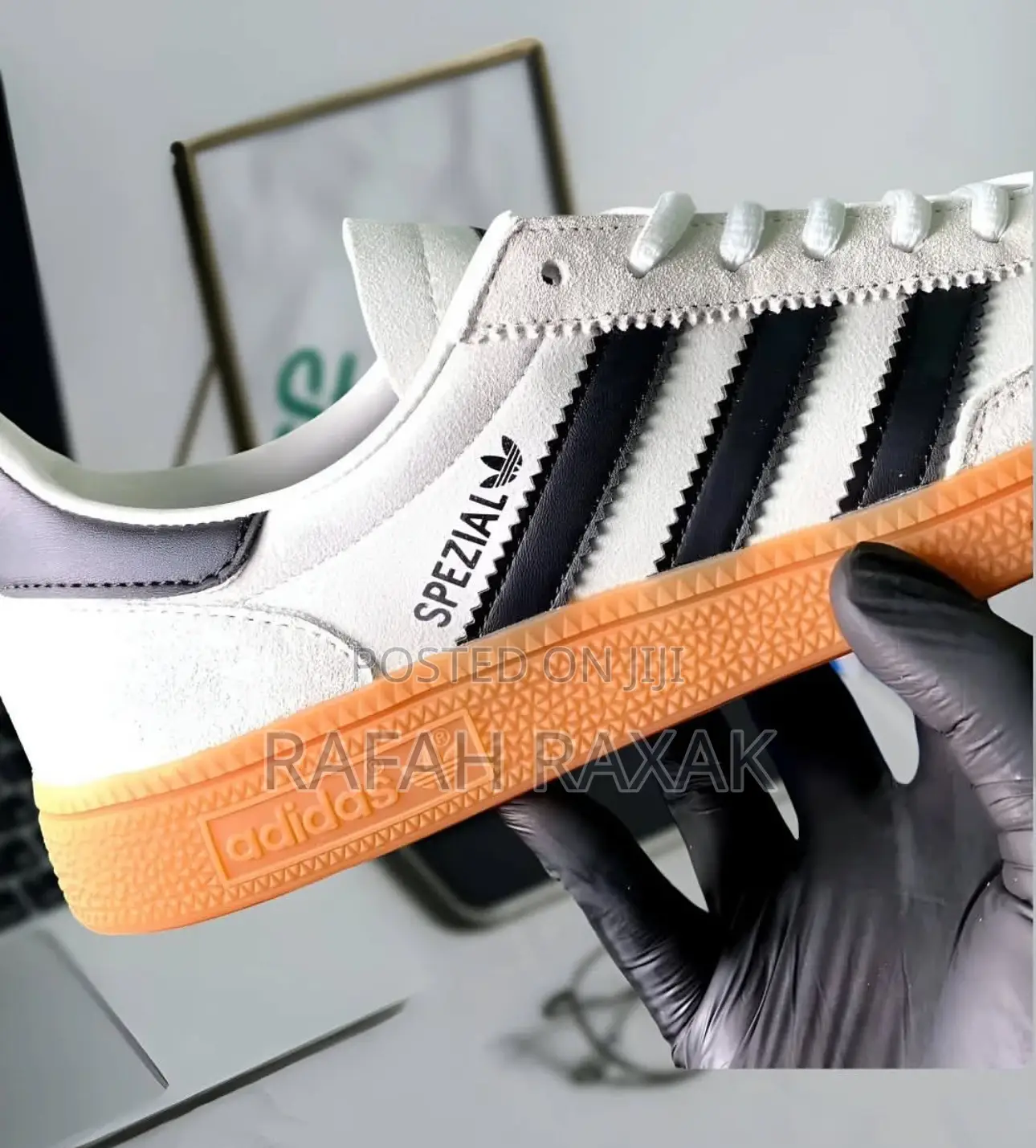 Original Off-White Adidas Spezial Leather Casual Sneakers