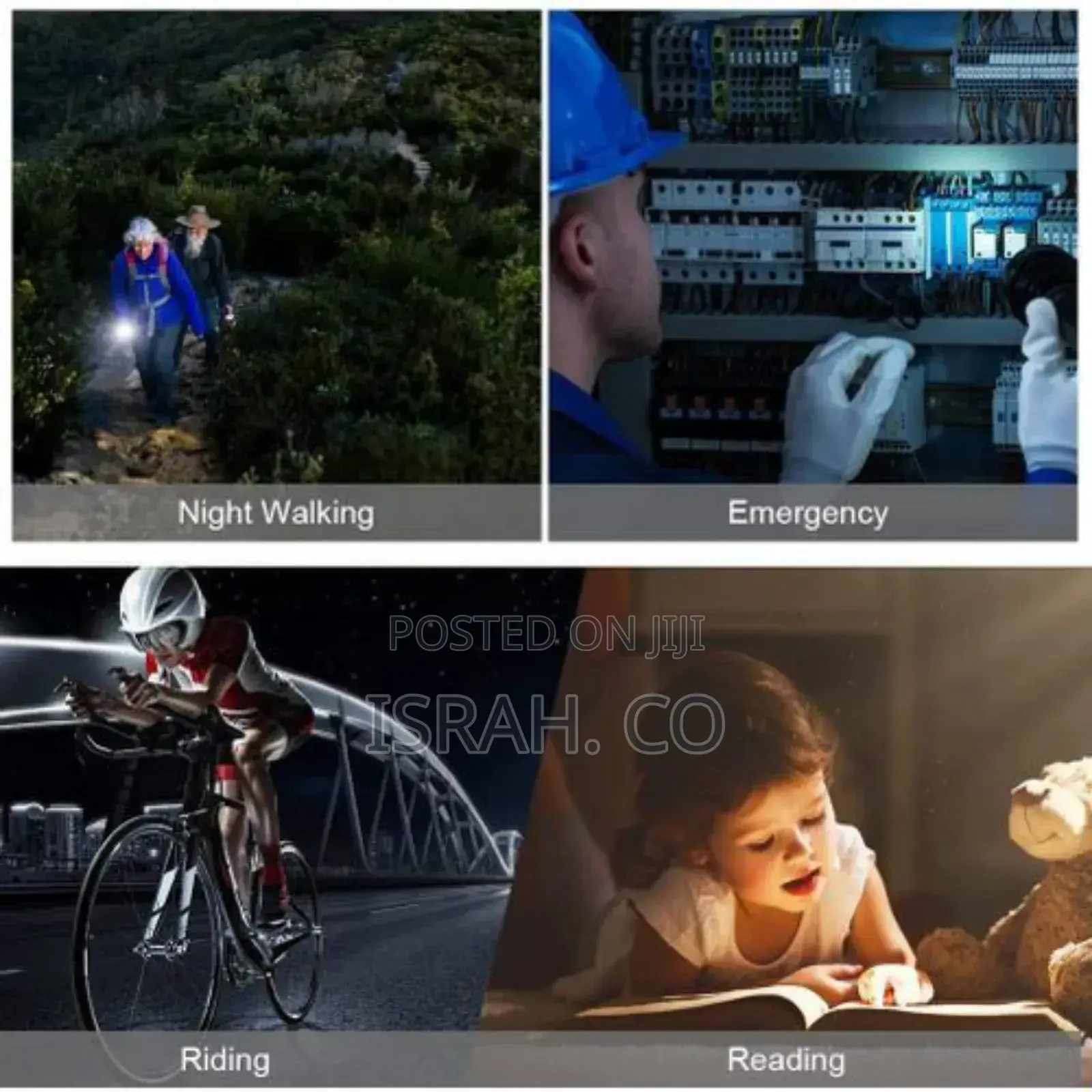 Headlight Rechargeable Headlamp for Trekking, Cycling