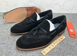 Men’S Super Classic Black Robby Cavally Gentle Suede Loafers