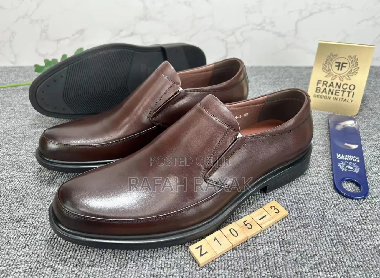 Men’S Brown Smooth Leather Franco Banetti Formal/Gentle Shoe