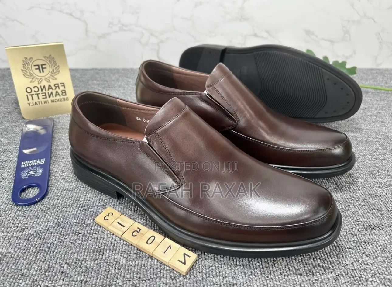 Men’S Brown Smooth Leather Franco Banetti Formal/Gentle Shoe