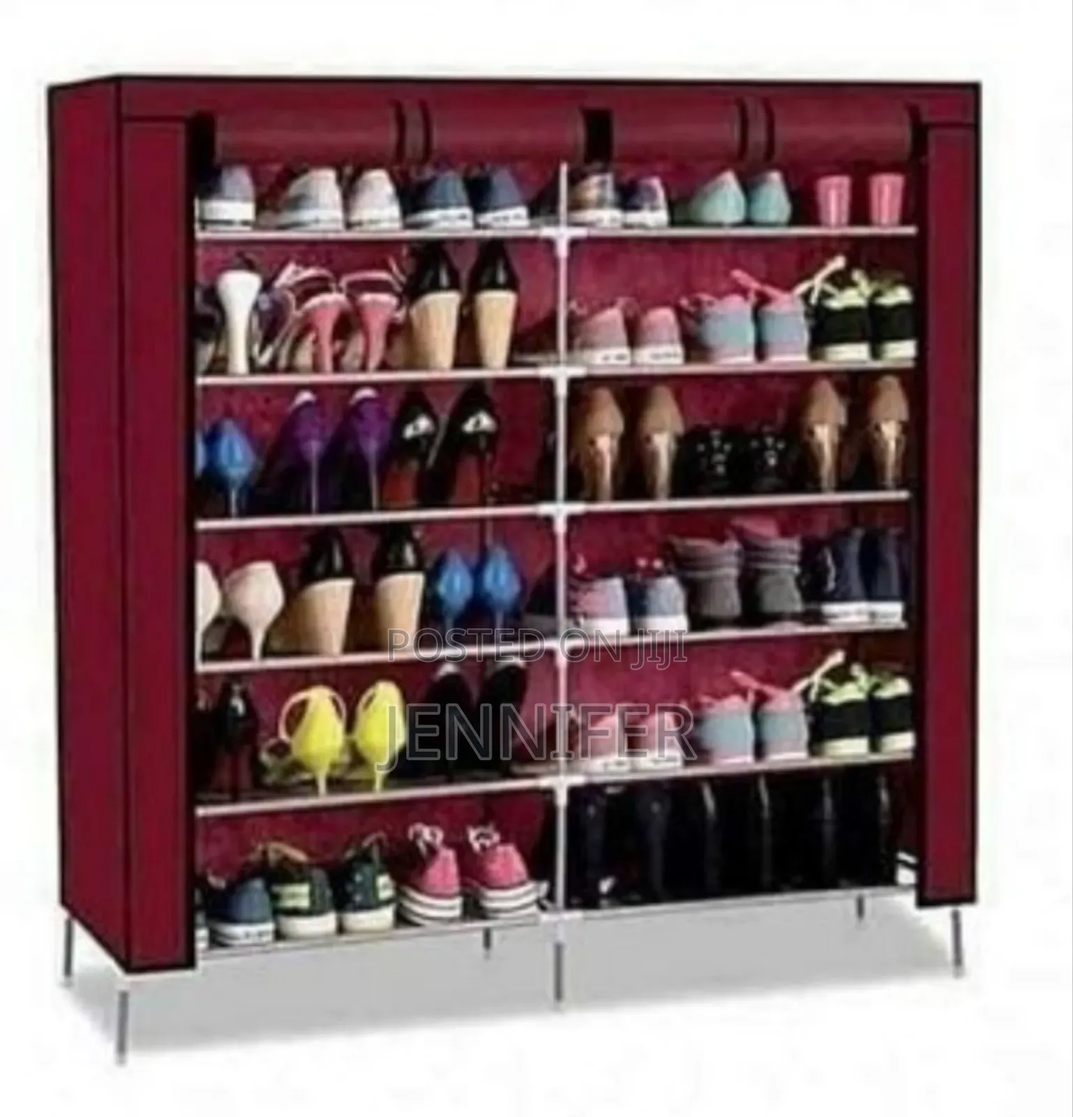 6 Row 2 -Line Non- Woven Fabric Shoe Rack