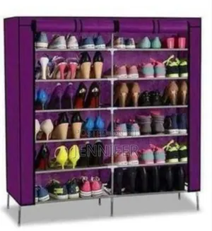 6 Row 2 -Line Non- Woven Fabric Shoe Rack