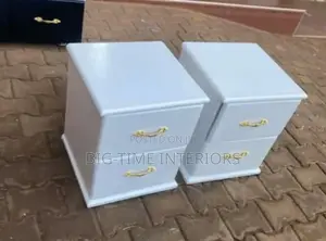 White Bedside Drawers.