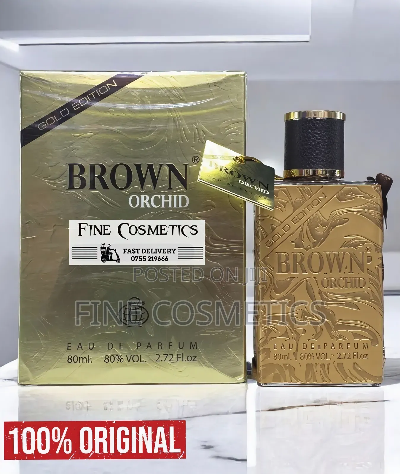 Original Brown Orchid Gold Edition Unisex Luxury Perfume 80g