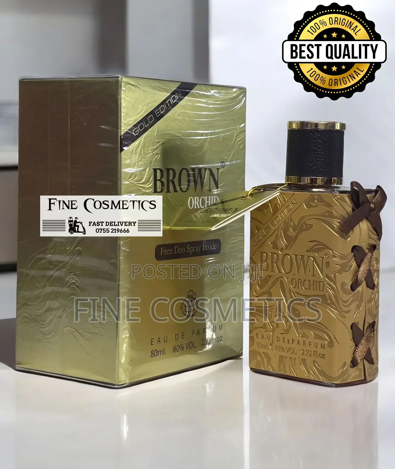 Original Brown Orchid Gold Edition Unisex Luxury Perfume 80g