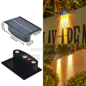 Solar Fence Lights With 3 Led-Waterproof Full Night Lighting