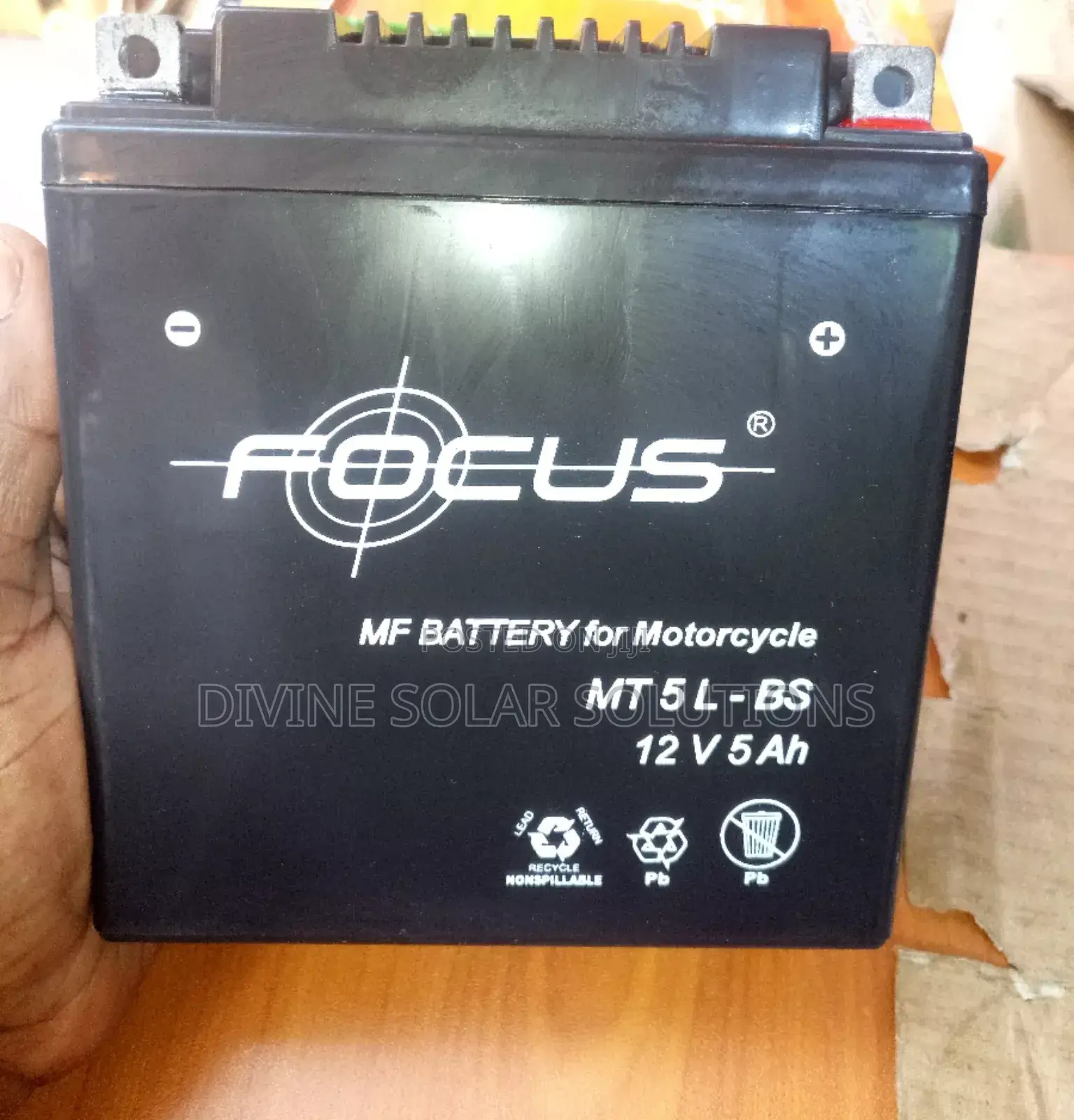 12v/5ah Focus Motorcycle Battery