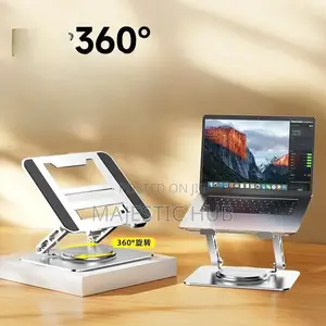 Adjustable Aluminium Laptop Stand 360° Rotating Foldable