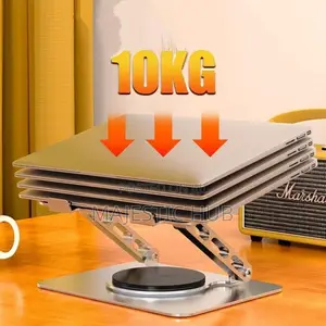 Adjustable Aluminium Laptop Stand 360° Rotating Foldable