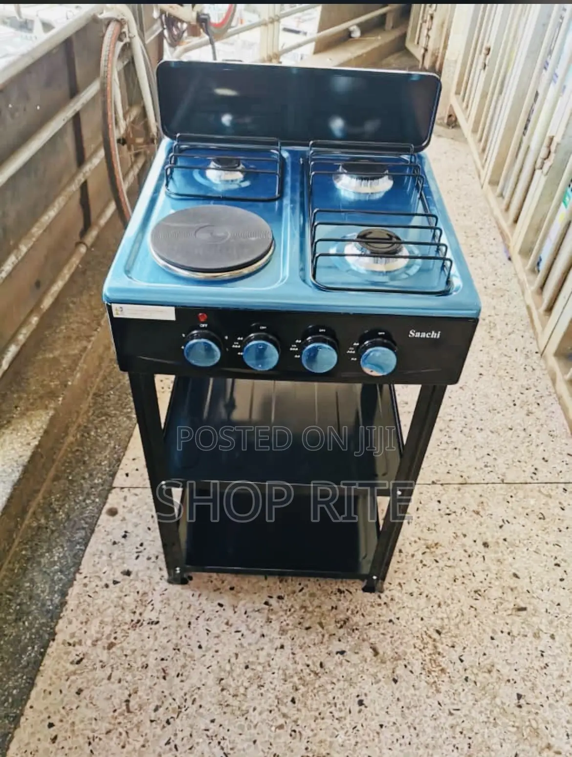 Saachi 3gas and 1electric Stand Stove