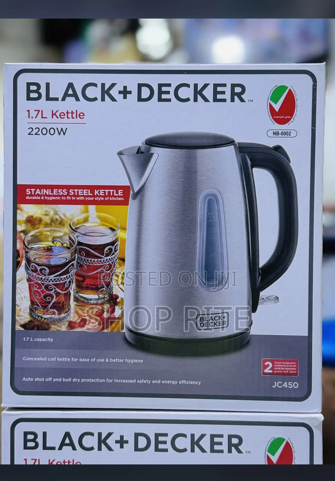 Black and Decker Stainless Steel 1.7 Liters Kettle