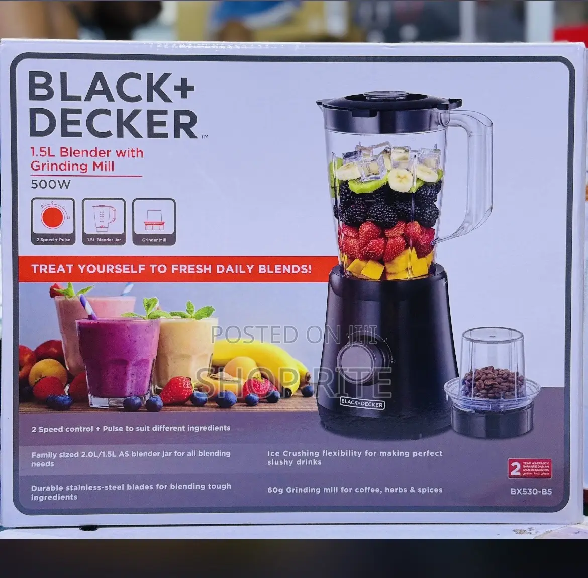 Black +Decker 500w Blender